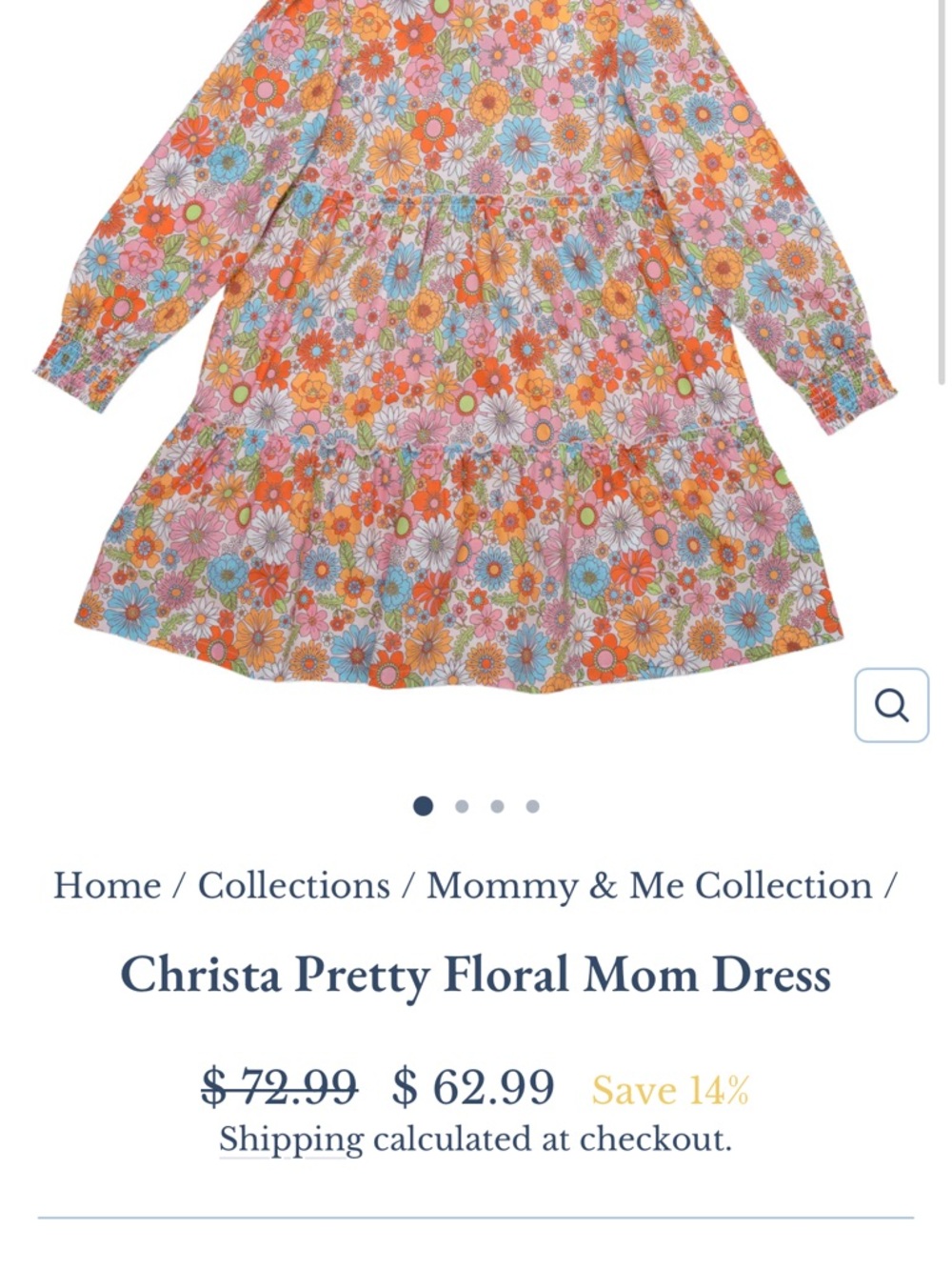 Christa Floral Tiered Casual Dress - Multicolor